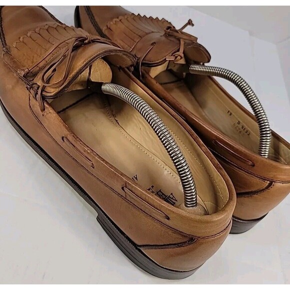 Allen Edmonds Alton Men’s 13 D Brown Slip On Kiltie Loafers Shoes Fringe USA - Picture 9 of 16